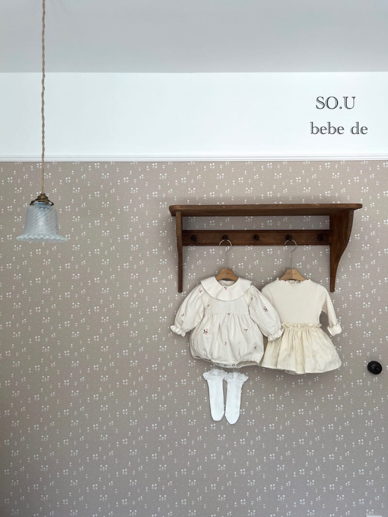 So U - Korean Baby Fashion - #babyfever - Rib Skirt Bodysuit - 4