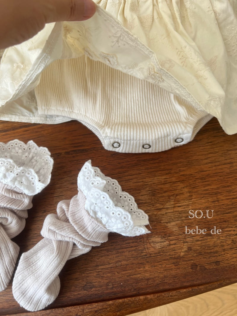 So U - Korean Baby Fashion - #babywear - Rib Skirt Bodysuit - 10