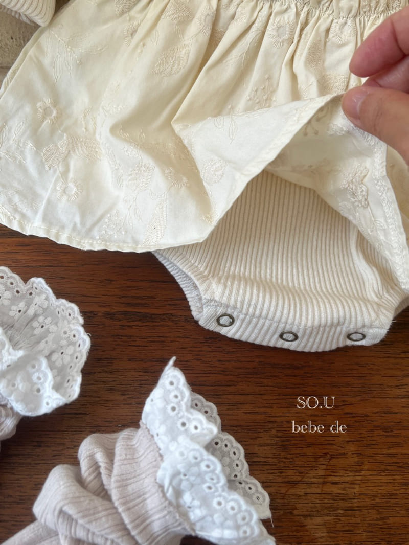 So U - Korean Baby Fashion - #onlinebabyboutique - Rib Skirt Bodysuit - 11