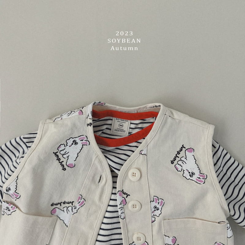 Soybean - Korean Children Fashion - #designkidswear - Jump Bunny Top Bottom Set - 7