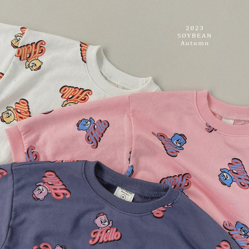 Soybean - Korean Children Fashion - #designkidswear - Hello Bear Top Bottom Set - 6