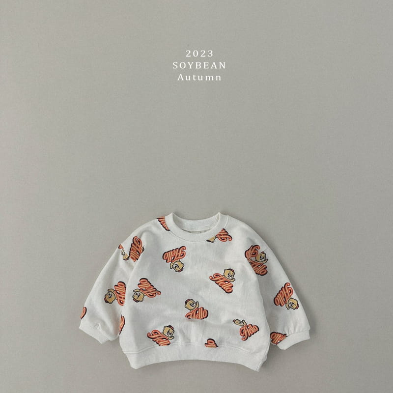 Soybean - Korean Children Fashion - #discoveringself - Hello Bear Top Bottom Set - 7