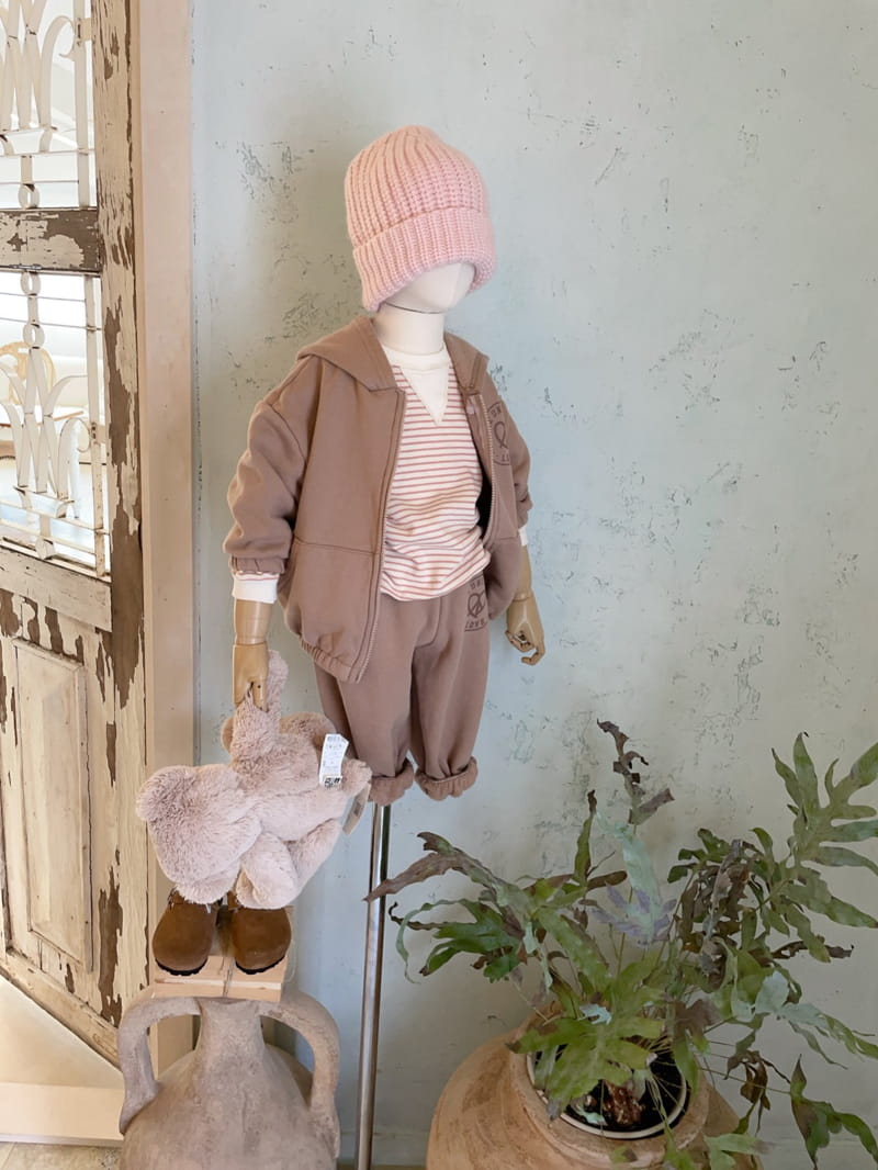 Studio M - Korean Children Fashion - #childofig - Ecru Fleece Zip-up - 11