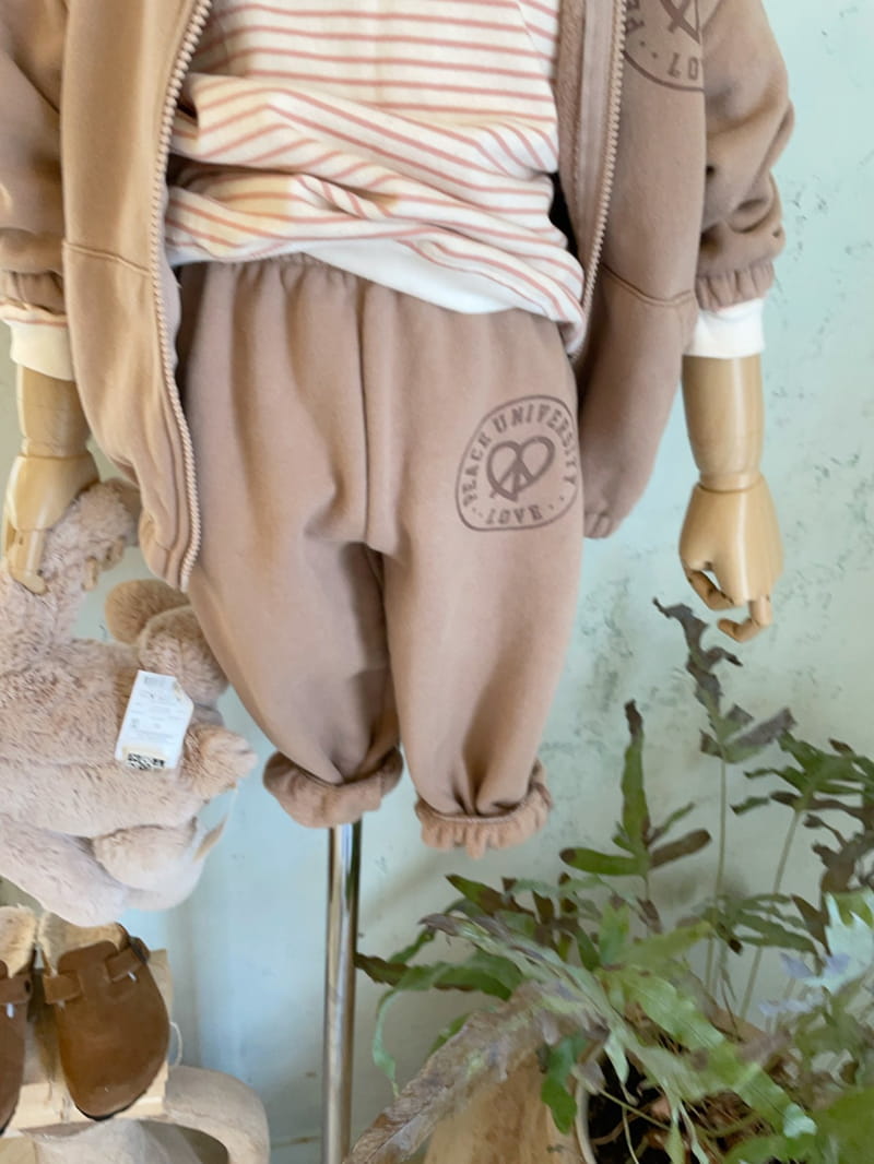 Studio M - Korean Children Fashion - #littlefashionista - Ecru Fleece Pants - 7