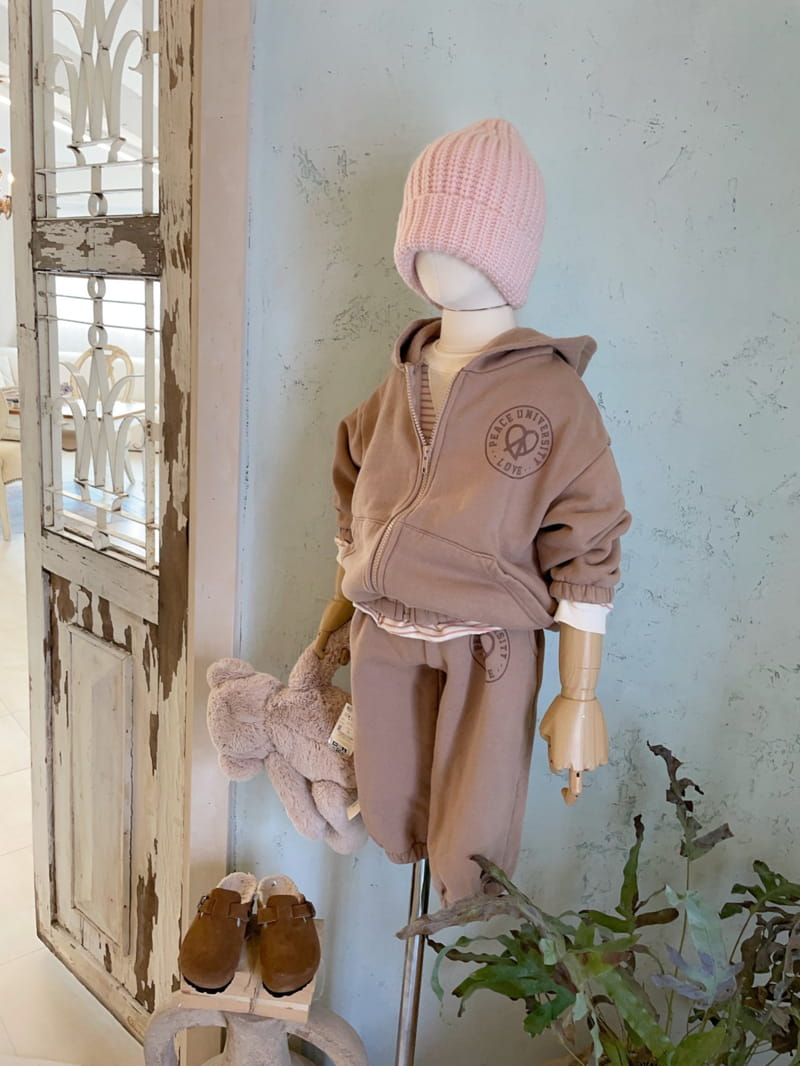Studio M - Korean Children Fashion - #toddlerclothing - Ecru Fleece Zip-up - 9