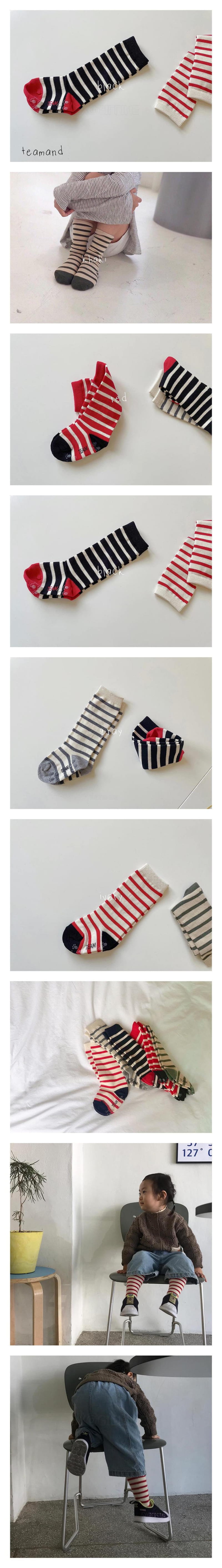 Teamand - Korean Children Fashion - #childrensboutique - Ppappiyong Knee Socks Set