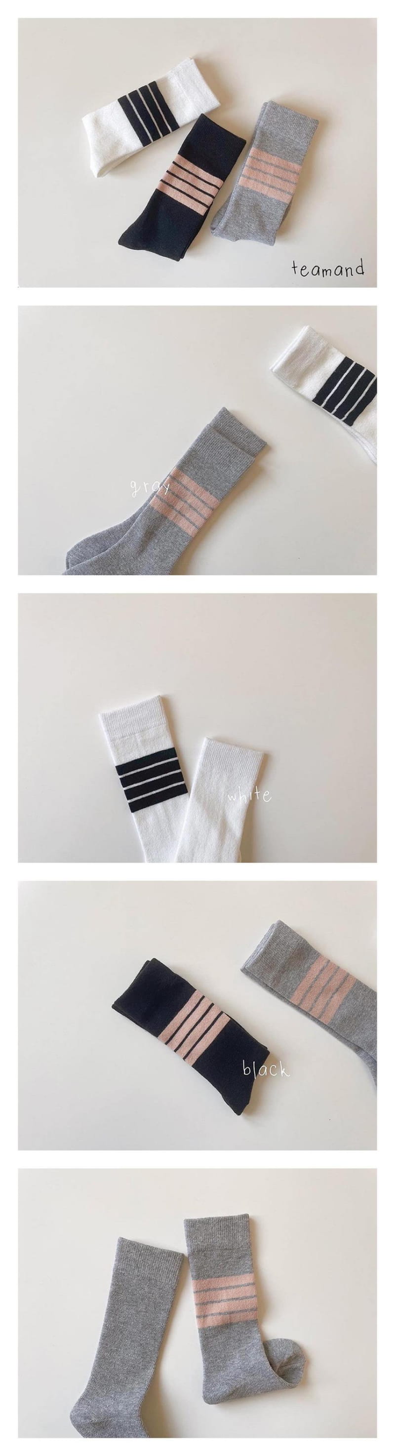 Teamand - Korean Children Fashion - #discoveringself - Half Knee Socks