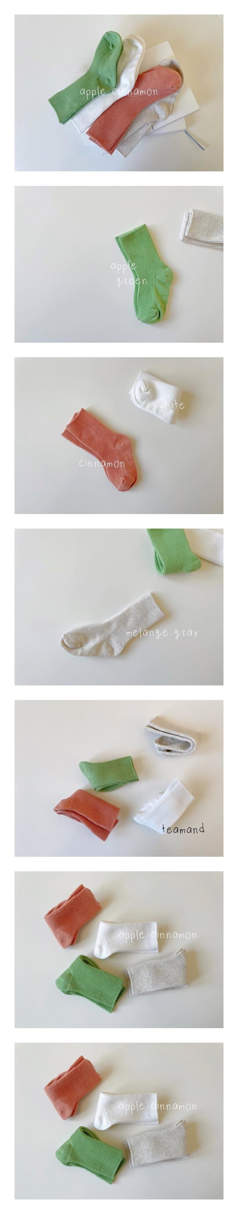 Teamand - Korean Children Fashion - #kidsshorts - Apple Socks Set