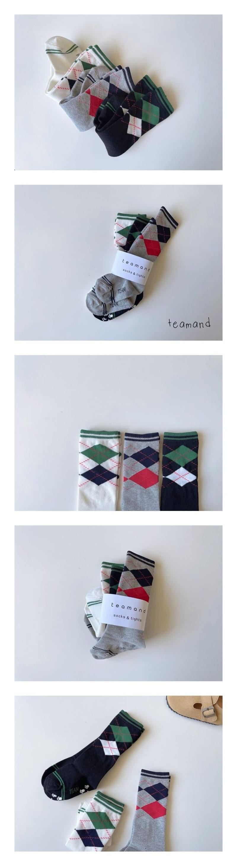 Teamand - Korean Children Fashion - #kidzfashiontrend - Arglye Socks Set