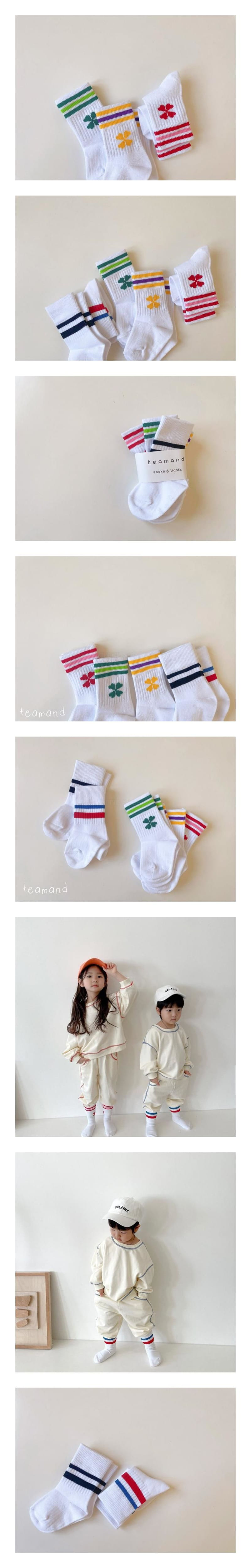 Teamand - Korean Children Fashion - #littlefashionista - Crew Socks Set