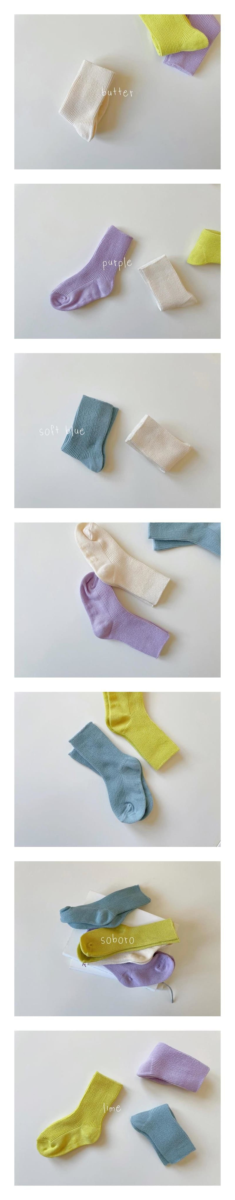 Teamand - Korean Children Fashion - #littlefashionista - Soboro Socks Set