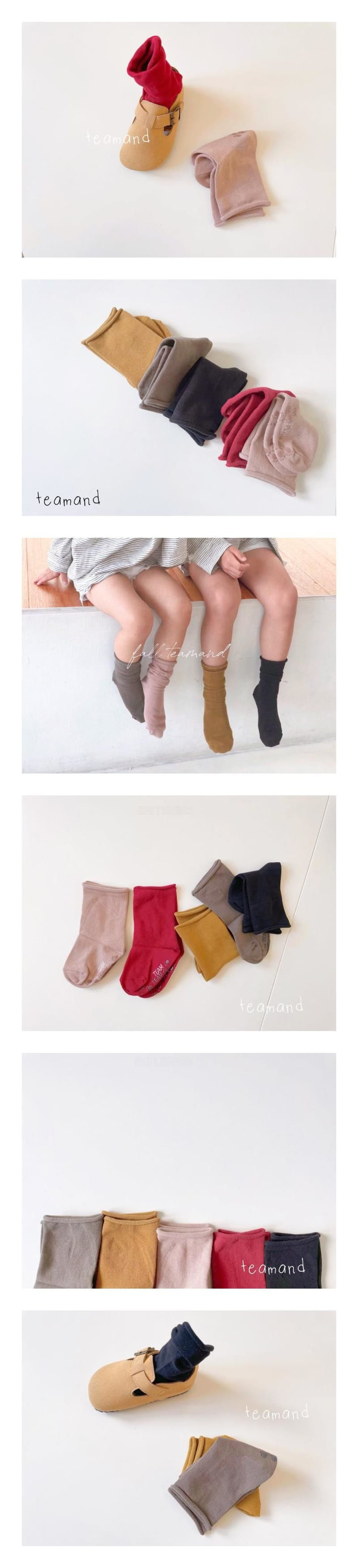 Teamand - Korean Children Fashion - #minifashionista - Dark Dol dol Socks Set