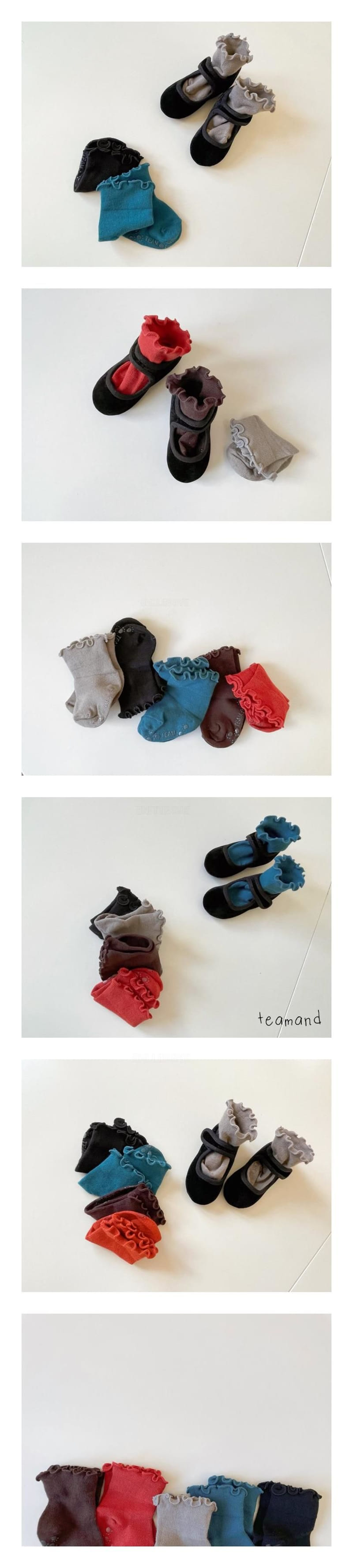 Teamand - Korean Children Fashion - #prettylittlegirls - Dark Ggobul Socks Set