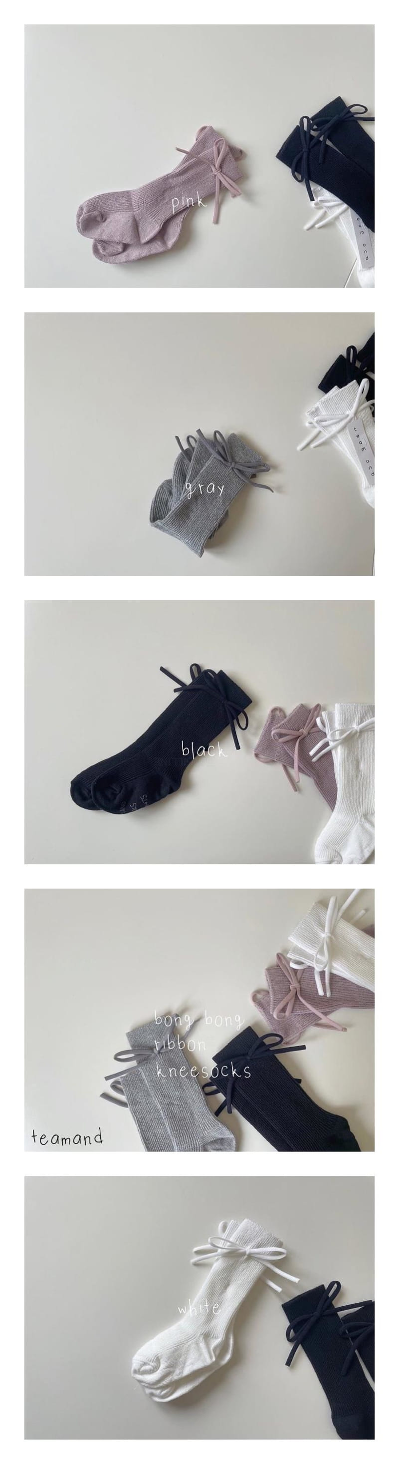 Teamand - Korean Children Fashion - #stylishchildhood - Bonbon Ribbon Knee Socks