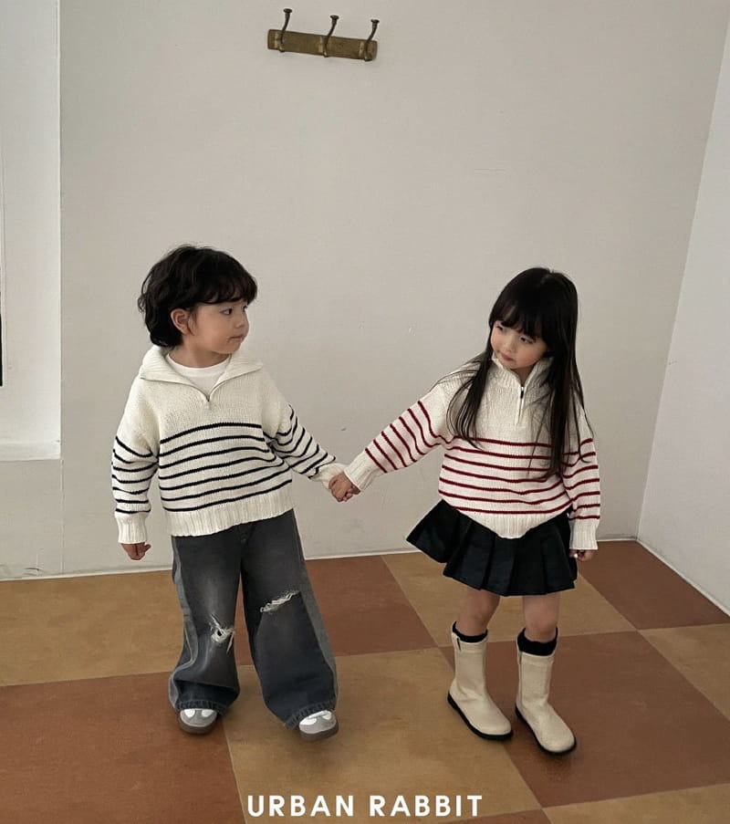 Urban Rabbit - Korean Children Fashion - #childofig - Half Zip-up Knit - 8