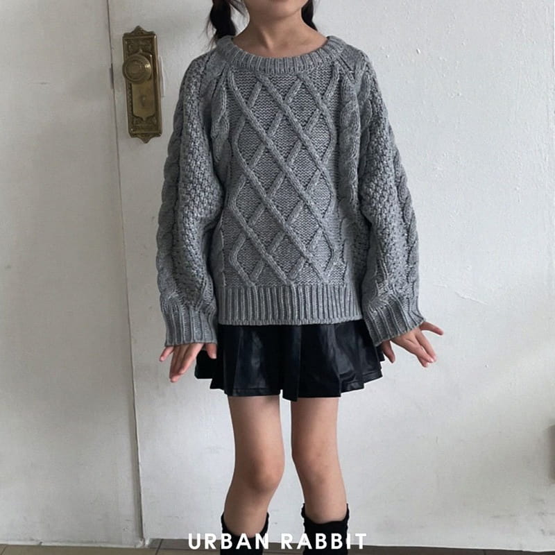 Urban Rabbit - Korean Children Fashion - #kidsshorts - Loose Twist Knit Tee - 12