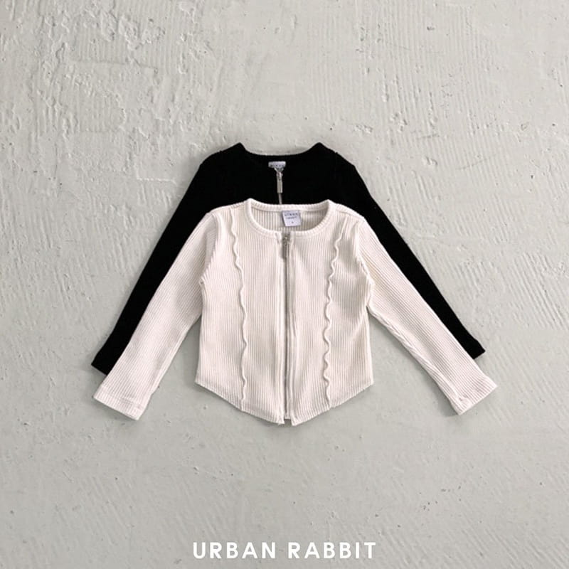 Urban Rabbit - Korean Children Fashion - #kidsshorts - Rib Zip-up Tee - 12