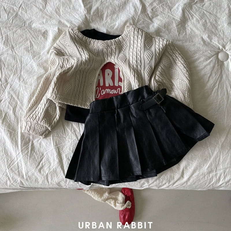 Urban Rabbit - Korean Children Fashion - #kidsshorts - Leather Pleats Skirt - 9