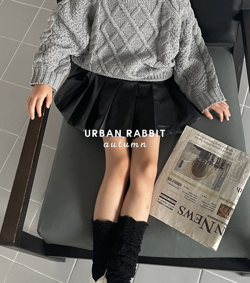 Urban Rabbit - Korean Children Fashion - #kidzfashiontrend - Leather Pleats Skirt - 11