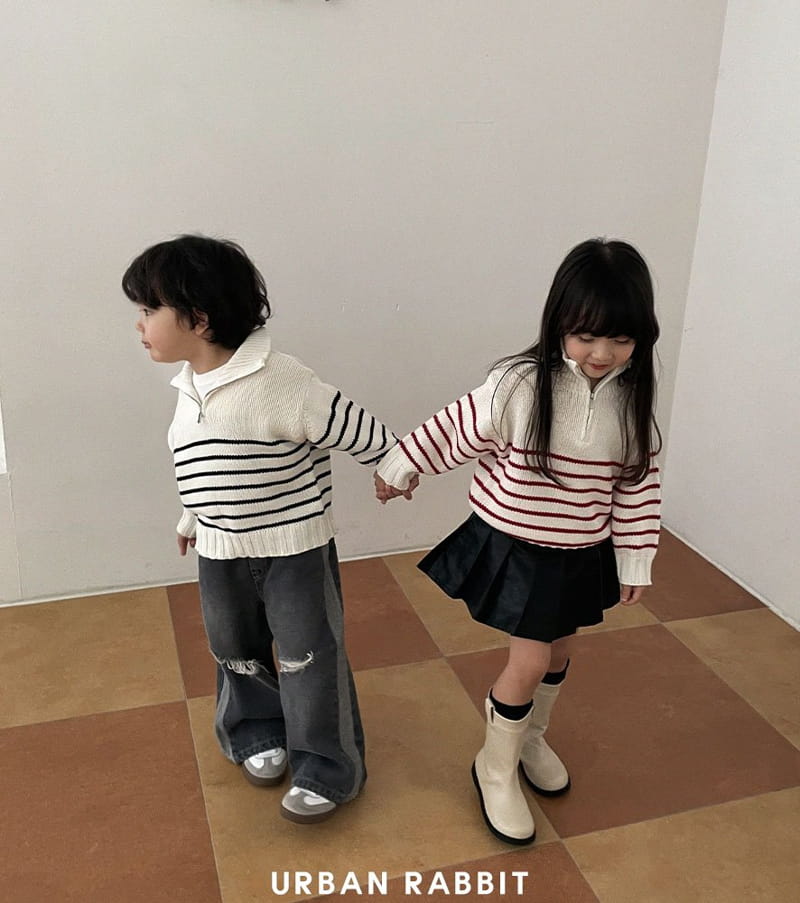 Urban Rabbit - Korean Children Fashion - #stylishchildhood - Half Zip-up Knit - 7