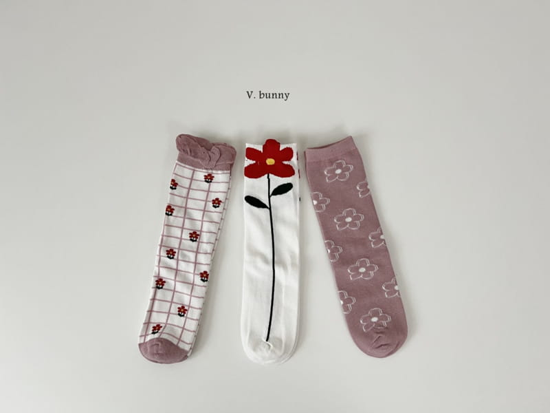 V Bunny - Korean Children Fashion - #Kfashion4kids - Pineapple Flower Socks Set
