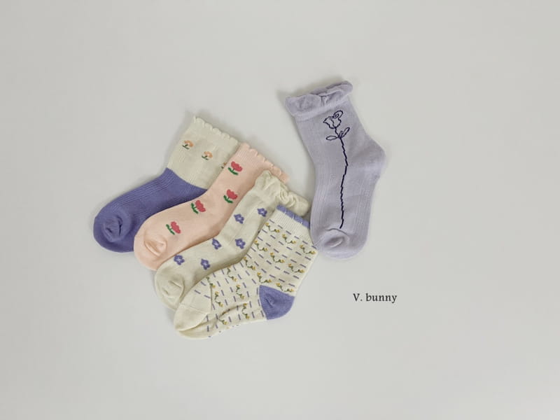 V Bunny - Korean Children Fashion - #Kfashion4kids - Lavendar Socks Set - 10