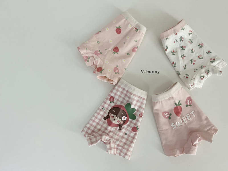 V Bunny - Korean Children Fashion - #Kfashion4kids - N115 Strawberry Mochi Underwear Set - 7