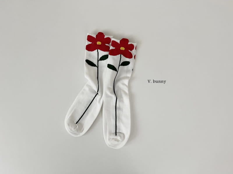 V Bunny - Korean Children Fashion - #childofig - Pineapple Flower Socks Set - 6