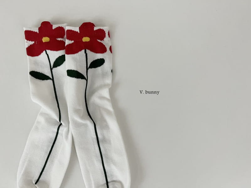 V Bunny - Korean Children Fashion - #childofig - Pineapple Flower Socks Set - 7