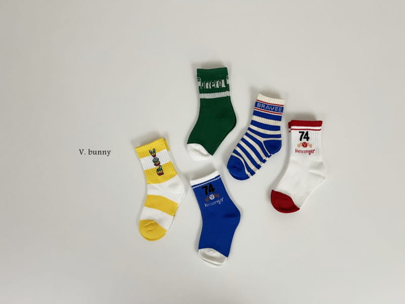 V Bunny - Korean Children Fashion - #childofig - 74 Socks Set