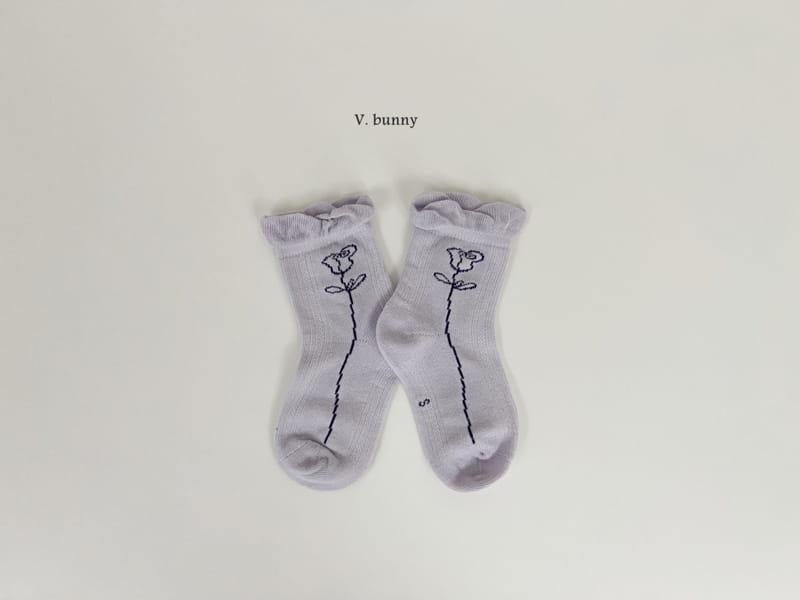 V Bunny - Korean Children Fashion - #childrensboutique - Lavendar Socks Set - 3