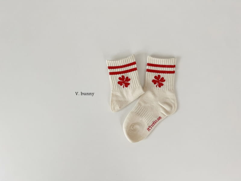 V Bunny - Korean Children Fashion - #childrensboutique - Clober Socks Set - 7
