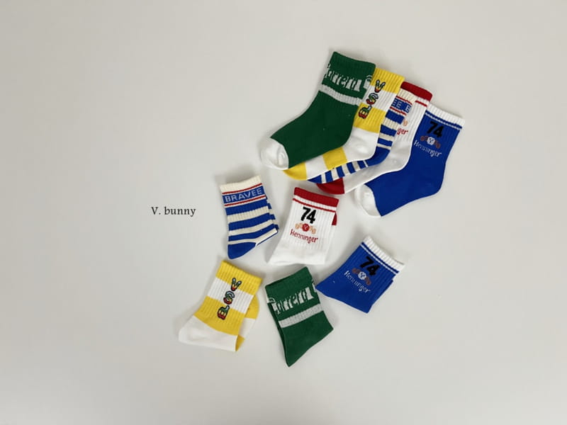 V Bunny - Korean Children Fashion - #childrensboutique - 74 Socks Set - 2