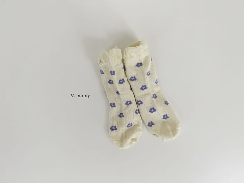 V Bunny - Korean Children Fashion - #childrensboutique - Lavendar Socks Set - 4