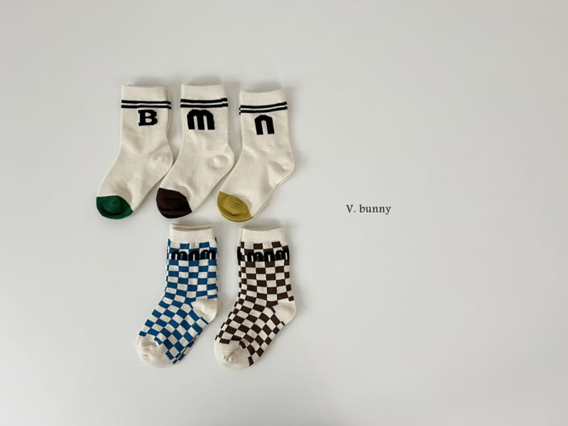 V Bunny - Korean Children Fashion - #designkidswear - M And M Socks Set - 11