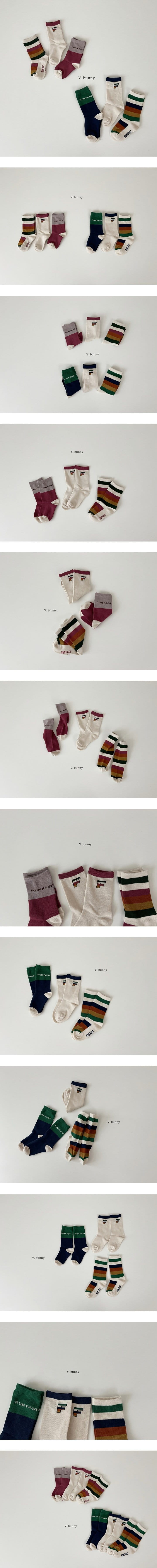V Bunny - Korean Children Fashion - #designkidswear - Dan F Socks Set
