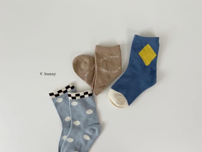 V Bunny - Korean Children Fashion - #discoveringself - Little Dog Socks Set - 8
