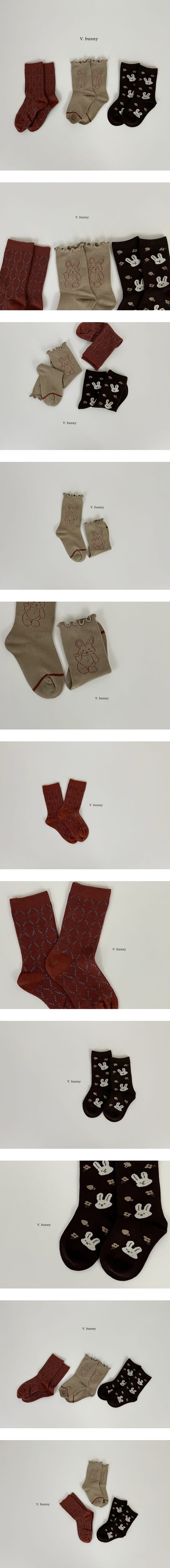 V Bunny - Korean Children Fashion - #discoveringself - Rabbit Socks Set