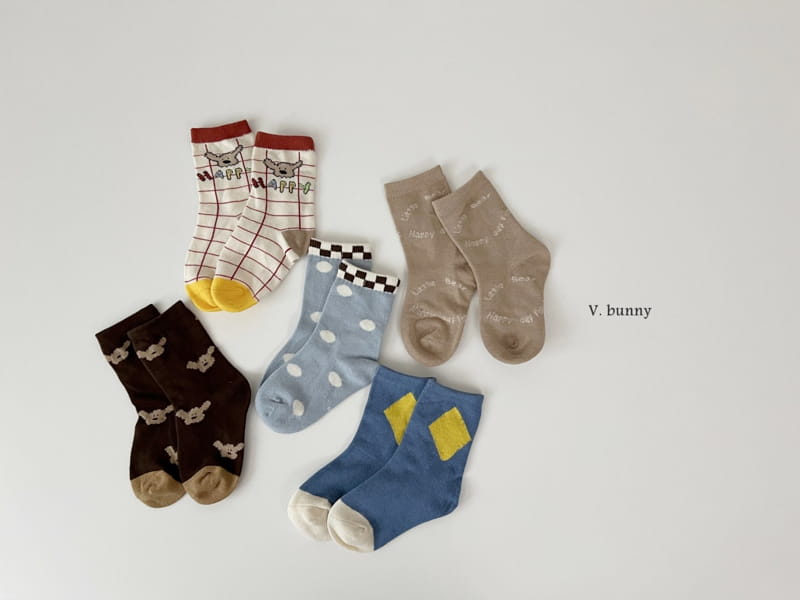V Bunny - Korean Children Fashion - #fashionkids - Little Dog Socks Set - 9