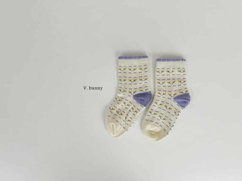 V Bunny - Korean Children Fashion - #kidsshorts - Lavendar Socks Set - 7