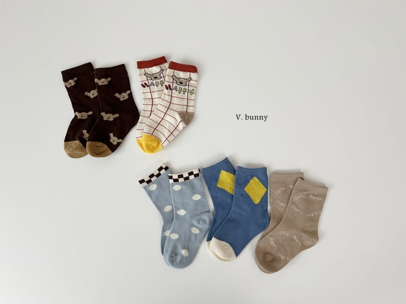 V Bunny - Korean Children Fashion - #kidsstore - Little Dog Socks Set - 11