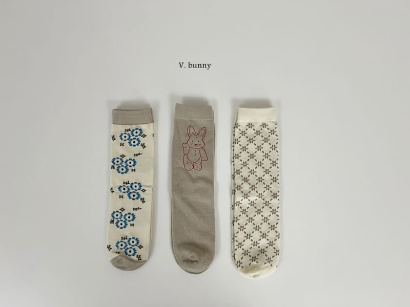 V Bunny - Korean Children Fashion - #kidzfashiontrend - Reto Socks Set