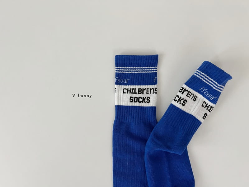 V Bunny - Korean Children Fashion - #magicofchildhood - Blue Socks Set - 9