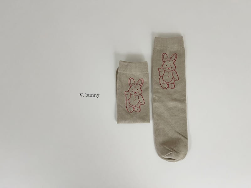 V Bunny - Korean Children Fashion - #littlefashionista - Reto Socks Set - 4