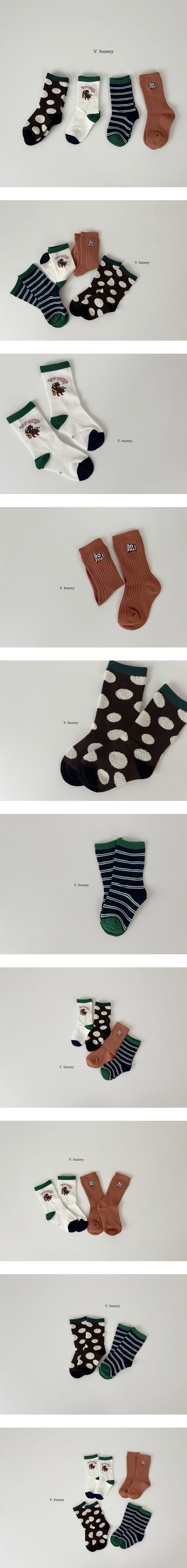 V Bunny - Korean Children Fashion - #minifashionista - Vienna Socks Set