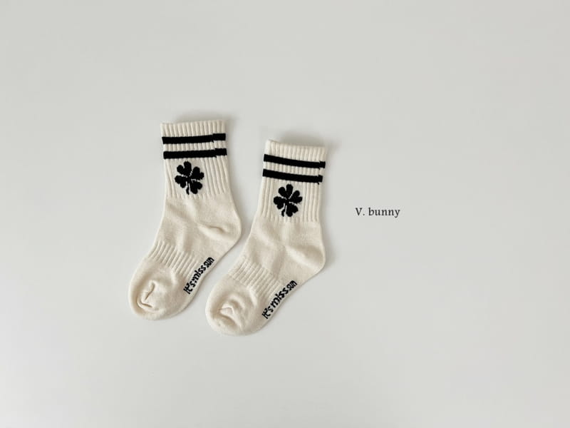 V Bunny - Korean Children Fashion - #stylishchildhood - Clober Socks Set - 5
