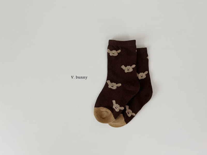 V Bunny - Korean Children Fashion - #toddlerclothing - Little Dog Socks Set - 3
