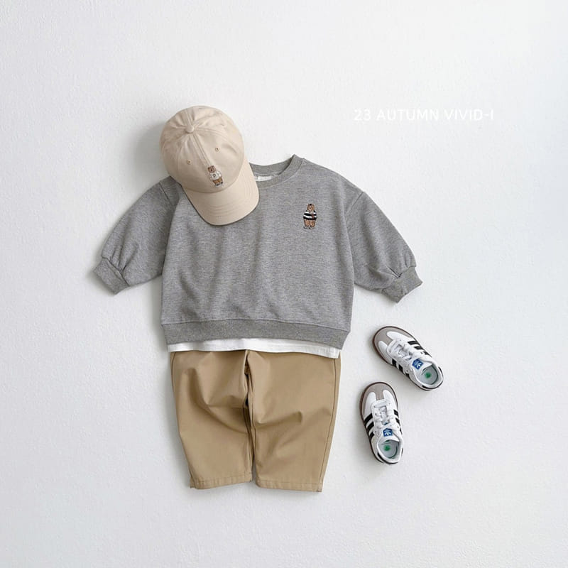 Vivid I - Korean Children Fashion - #designkidswear - Fall Bear Sweatshirt - 12