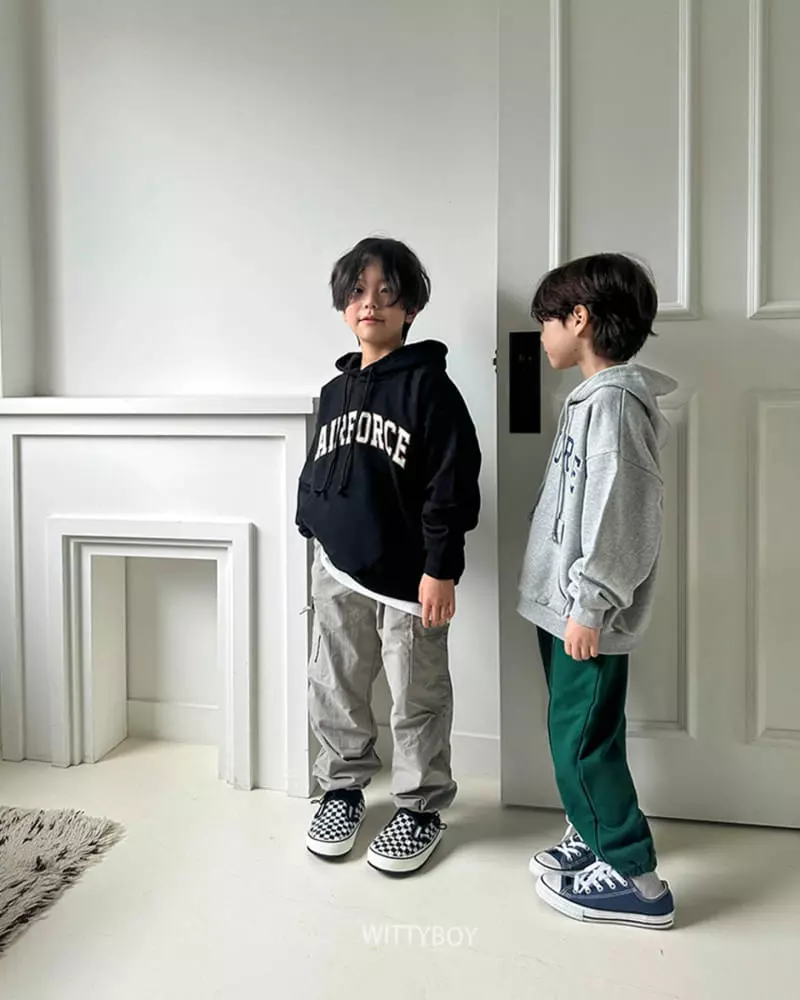Witty Boy - Korean Children Fashion - #kidzfashiontrend - Air Force Hoody - 4