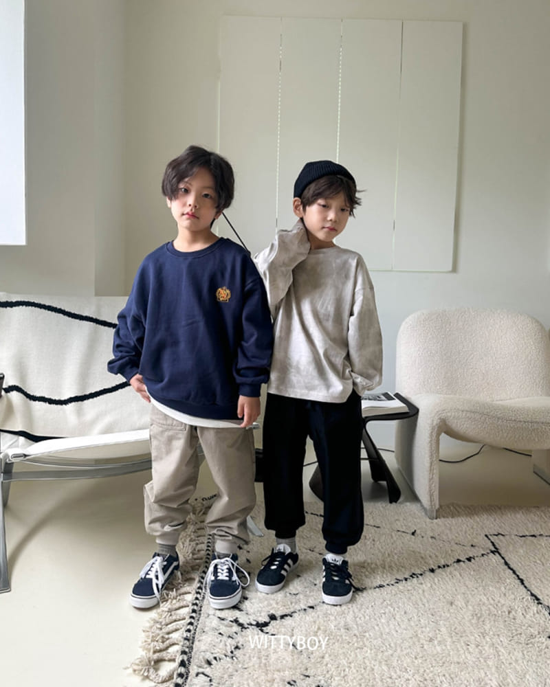 Witty Boy - Korean Children Fashion - #childofig - Crwon Sweatshirt - 2